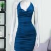 Vestido Vivian con tiras-Cobalto